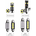 Miniatyrbillede 2 af 5: LED-pærer 6000-8000K 12V Hvide lyspærer Mini indvendige pærer Belysning til biler Nummerplade Kit med 21 stykker KLB