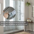 Miniatyrbilde 5 av 5: Set med 8 dusjdørruller, 23 MM skyvedørruller for dusjdør, dusjdørruller, 4 øvre og 4 nedre sølv KLB