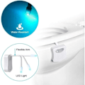 Pikkukuva 5 / 5: Liiketunnistimella varustettu WC-valo: 2 LED-yövaloa, joissa on 8 väriä