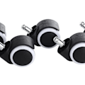 Miniatyrbillede 3 af 8: 5 x hårde gulv hjul, drejelige stol hjul, 11 mm / 48 mm, hjulsæt til kontorstol KLB