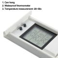 Miniatyrbild 3 av 5: Digital inomhus/utomhus max min växthus termometer vit