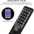 Miniatyrbillede 3 af 5: Akvarielampe, ultratynd LED-lampe Akvarielampe LED Akvarielampe Mini Akvarielampe med 24 LED Hvidt og blåt lys til fisk og planter, 10W-EU-stik (sort)