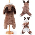 Miniatyrbilde 1 av 4: Søte juleklær for hunder, varme for vinteren, mønster: Elg for katter og hunder, julekostyme for teddy, terrier, chihuahua
