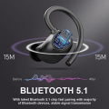 Pikkukuva 3 / 8: Bluetooth 5.1 -kuulokkeet urheiluun, langattomat nappikuulokkeet musta