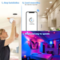 Miniatyrbillede 3 af 5: Farverig LED Spot Indbygget Loftslampe Smart Rund RGB Indendørs Belysning Dæmpbar
