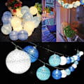 Miniatyrbild 8 av 8: Bomullsboll-ljusslingor - 3M 20 LED Boll-ljusslingor för inomhusbelysning