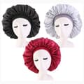 Elegant sovhatt för kvinnor 3-pack satin sovhuvor