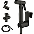 Miniatyrbillede 2 af 5: Rustfrit Baby Ble Baby Ble Sprayer i Rustfrit Stål + 1,5 Slange + Montering, Toilet Bidet Tilbehør til Badeværelse til Kæledyrshygienisk Rengøring, Mat Sort KLB