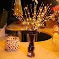 Miniatyrbillede 2 af 8: Lysgrene / Dekorative grene brune med 20 LED