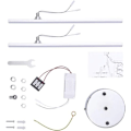 Miniatyrbilde 6 av 8: LED taklampe, moderne taklampe med parallell stripe design og 2