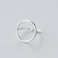 Miniatyrbild 5 av 5: Silverring, geometrisk cirkulär urringning, justerbar ring