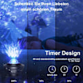 Miniatyrbilde 3 av 5: LED Stjernehimmel-projektorlampe, Roterende Vannbølger, Galakseprojektor