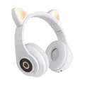 Bluetooth-hörlurar med kattöron, spelheadset med LED-ljus för