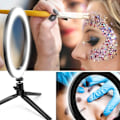 Miniatyrbillede 7 af 7: Ringlysstativ med fjernbetjening, bordringlys med 3 farver, live lys