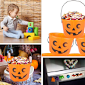 Miniatyrbilde 6 av 6: Halloween Gresskarbøtter for Trick or Treating Candy Buckets for Collecting Sweets