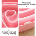 Miniatyrbild 3 av 5: Hundskålar Långsam utfodring Ingen kvävning Matningsskål Rosa KLB