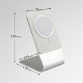 Miniatyrbillede 3 af 8: Stativ til MagSafe-oplader, FULAIM aluminium MagSafe-holder, kompatibel