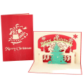 Miniatyrbild 1 av 5: Julhälsningskort med popup, 3D-kort för jul, vinterkort KLB