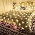 Miniatyrbillede 4 af 8: 96 LED lys net lys gardin fe lys varm hvid dekorativ lys indendørs KLB