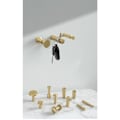 Miniatyrbillede 4 af 5: 4 stk. messingvægkroge, guldfrakkekroge til væg, håndklædeklæde badekåbekroge vægmonterede kroge, kraftige køkkenstuekroge (model D) KLB