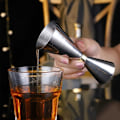 Miniatyrbillede 2 af 3: Holdbar Rustfrit Stål Jigger Kegleformet Drikke Vin Cocktail Målebæger Bar Kaffe Tilbehør Værktøj Sort Belægning 30/60ml
