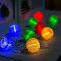 Pikkukuva 5 / 6: 30 värikkään LED-tähtivalon lampion/lyhtykoristepaketti puutarhaan, joulujuhliin