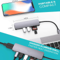 Miniatyrbild 5 av 5: LEVIN USB C Hub 7-i-1 Typ C Hub med 100W PD Power Delivery, 4K UHD USB C till