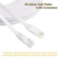 Pikkukuva 2 / 7: Cat 6 Ethernet-kaapeli, 50 jalkaa, valkoinen - litteä Internet-verkko