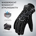 Pikkukuva 4 / 6: Vedenpitävät talvihanskat miehille ja naisille - liukumattomat lämmitetyt kosketusnäyttö KLB