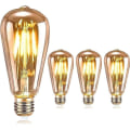Miniatyrbillede 1 af 5: LED Edison pære, E27 vintage Edison LED retro pære 4W ST64 nostalgisk antik