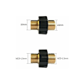 Miniatyrbillede 3 af 5: Slange Hurtigkobling, Dobbelt Han M22 x 1,5 Trykvaskeadapter Kompatibel med Karcher, Karcher HD & HDs Trykvaskerslange (14mm Diameter) KLB