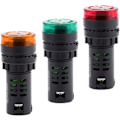 Pikkukuva 5 / 5: Punainen AD16-22SM 22mm LED-merkkivalo Summeri - Punainen