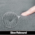 Miniatyrbillede 4 af 5: Memory Foam Bademåtte, Super Komfortabel Fløjls Badeværelse Tæppe, Absorberende, Skridsikker, Maskinvaskbar, 16x24 Tommer Kul Grå