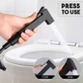 Miniatyrbillede 4 af 5: Bidet håndbruser sort håndsprøjte multifunktionel