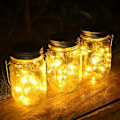 Miniatyrbillede 2 af 8: Pakke med 3 sollamper til haven 20 LED vejrbestandig solmurerkrukke udendørs KLB