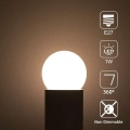 Pikkukuva 4 / 5: 10 kpl E27-ruuvikanta 1W LED-lamppu, maapallolamppu, koristeluun, lämmin valkoinen KLB
