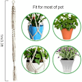 Miniatyrbild 5 av 5: Hängande repväxt Macrame, bomullsrep Macrame blomkorg hängande kvist blomkruka hängande planter för heminredning, kontorsträdgårdsskötsel, 4 ben KLB