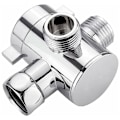 Miniatyrbillede 1 af 5: 3-vejs bruseafgreningsventil G1/2in multifunktionsvandseparatoradapter brusetilbehør brusehoved udskiftningsdel til badeværelse KLB