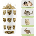 Miniatyrbillede 1 af 4: Høhæk til hvide smådyr, ophængningsbar porøs madskål i plast, foderdispenser, burtilbehør til kaniner, hamster, chinchillaer