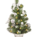 Pikkukuva 2 / 5: Koristellut joulukuusi valaistu 20cm - hopea - Joulukuusi KLB:llä