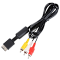 Pikkukuva 8 / 8: AV TV TV-kaapeli PS1 / PS2 -konsolille 3 Chinch Audio Video Scart -kaapeli
