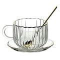 Miniatyrbillede 1 af 6: Moderne kaffepuddingkop, tekopp inklusive tallerken, 450 ml