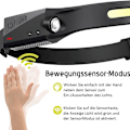 Miniatyrbild 2 av 3: LED-uppladdningsbar smart sensorstrålkastare 230° strålkastare