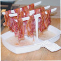 Miniatyrbillede 6 af 8: Mikrobølgeovn Bacon Rack Hanger Køkkengrej Til en sprød KLB