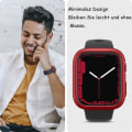 Pikkukuva 5 / 5: Slim fit suunniteltu Apple Watch Series 7:lle (45mm), metallinpunainen