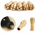 Miniatyrbillede 3 af 5: 10 stk. præcisions messingpatroner 0,5-3,2 mm til Dremel-bor, elektrisk chuck roterende værktøjer KLB