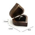Miniatyrbillede 4 af 5: Hjerteformet æske til vielsesringe i træ (ekskl. ringe), ringæske, æske til forlovelsesring.