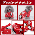 Miniatyrbillede 5 af 6: Xmas Hvalpe Fleece Pyjamas - Vintertrøje til kæledyr - S KLB