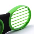 Miniatyrbillede 3 af 5: 3-i-1 avocado-slicer ergonomisk håndtag rustfrit stål grøn skridsikker
