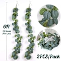 Miniatyrbillede 2 af 7: 12ft Kunstig Eucalyptus Girlande Bryllupsbue Dekorationer Kunstig Eucal KLB